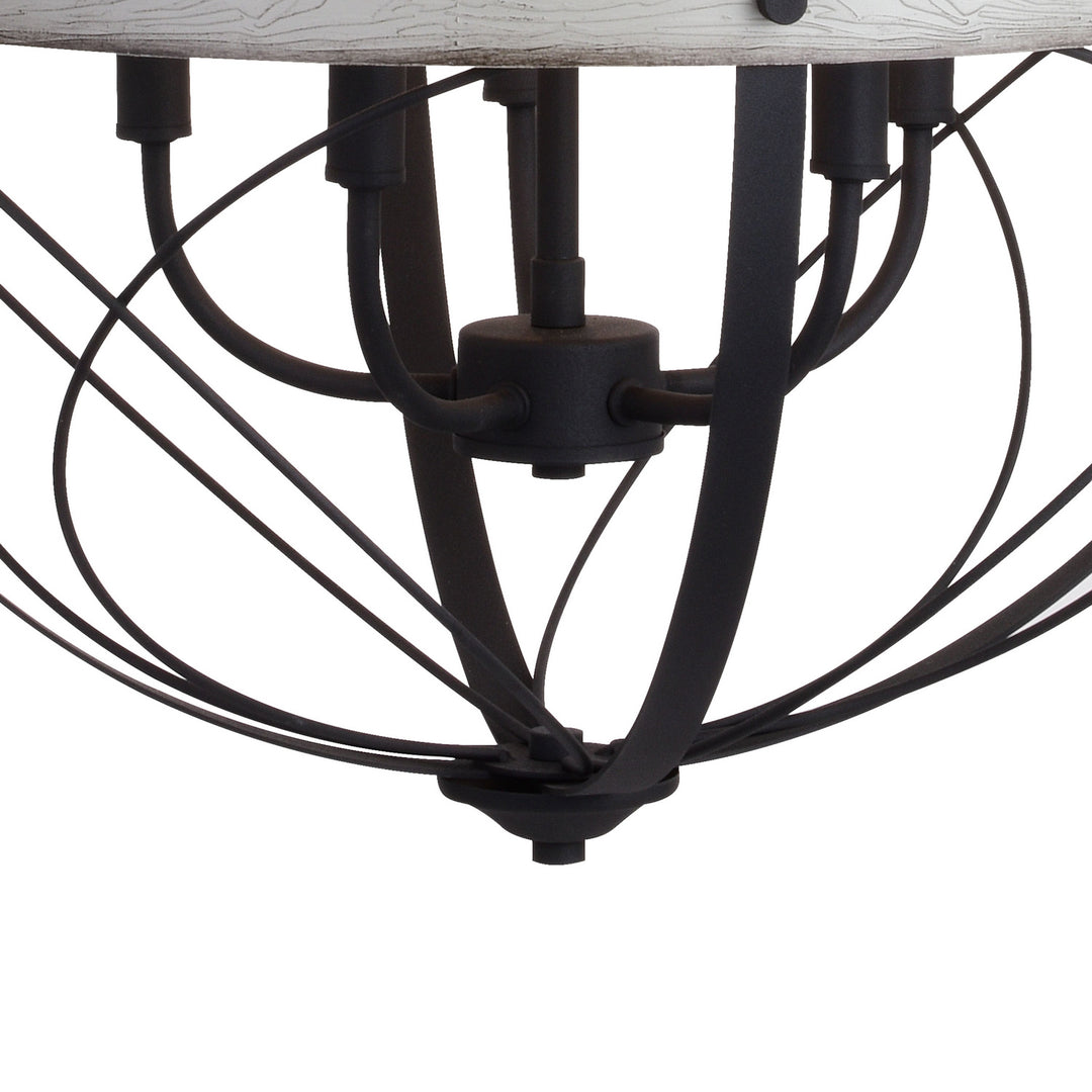 Vaxcel Montclare P0355 Chandelier Light - Textured Black and White Ash
