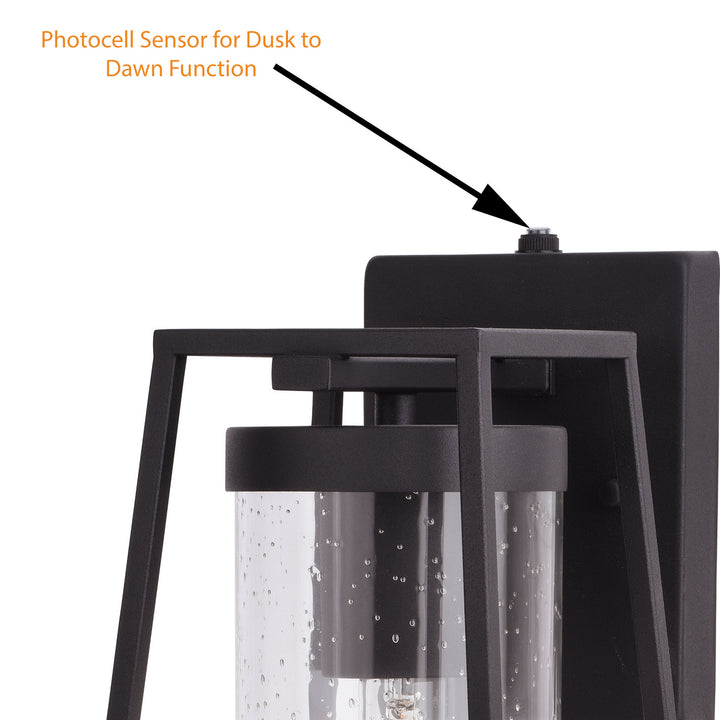 Vaxcel Lighting T0585 Nash One Light Outdoor Wall Mount Outdoor Black