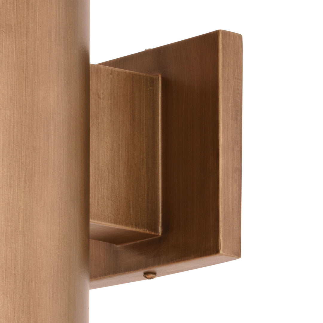 Vaxcel Lighting T0588 Chiasso Two Light Outdoor Wall Mount Outdoor Brass