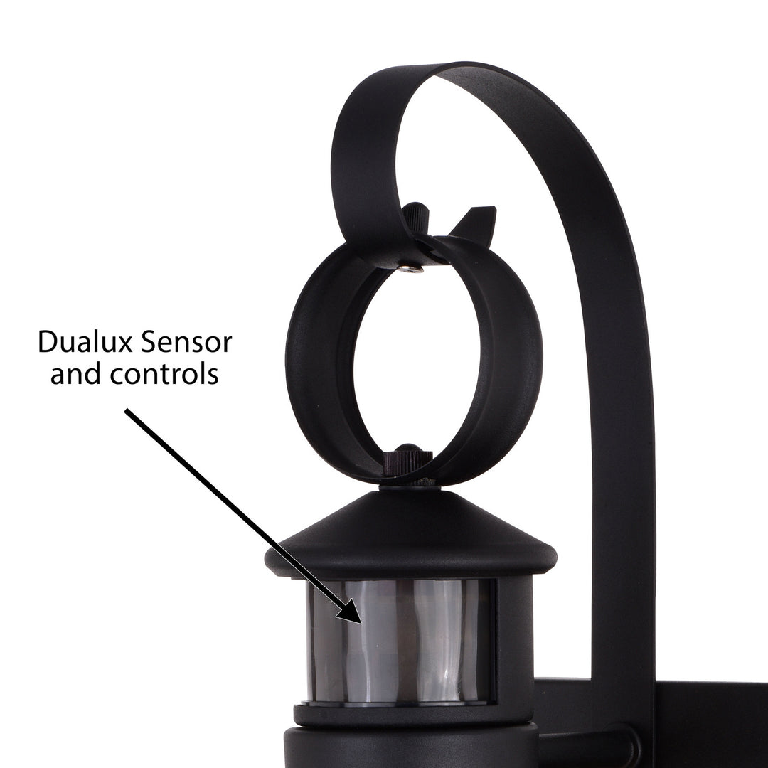 Vaxcel Lighting T0606 Chatham One Light Outdoor Motion Sensor Wall Mount Outdoor Black