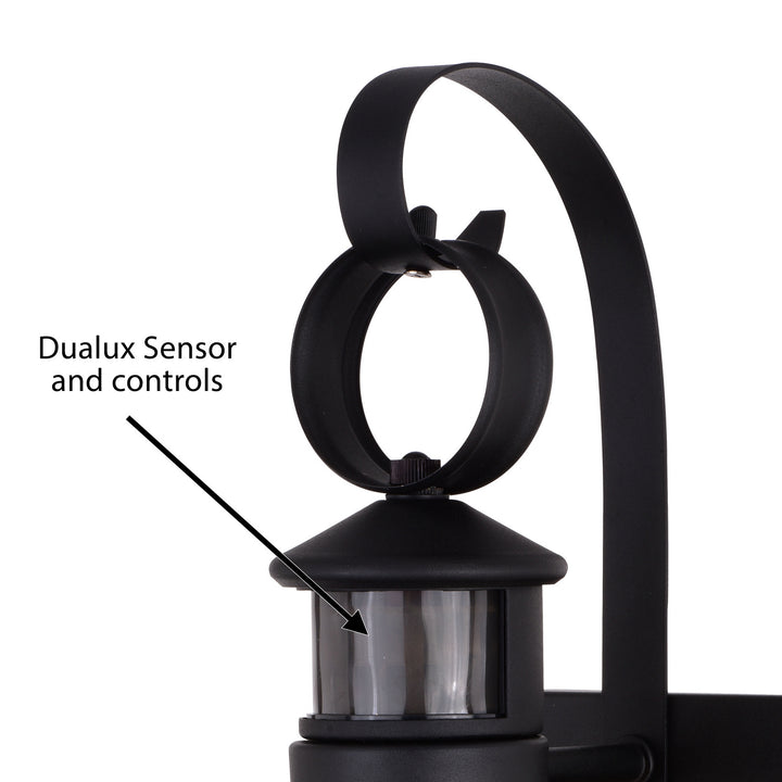 Vaxcel Lighting T0606 Chatham One Light Outdoor Motion Sensor Wall Mount Outdoor Black