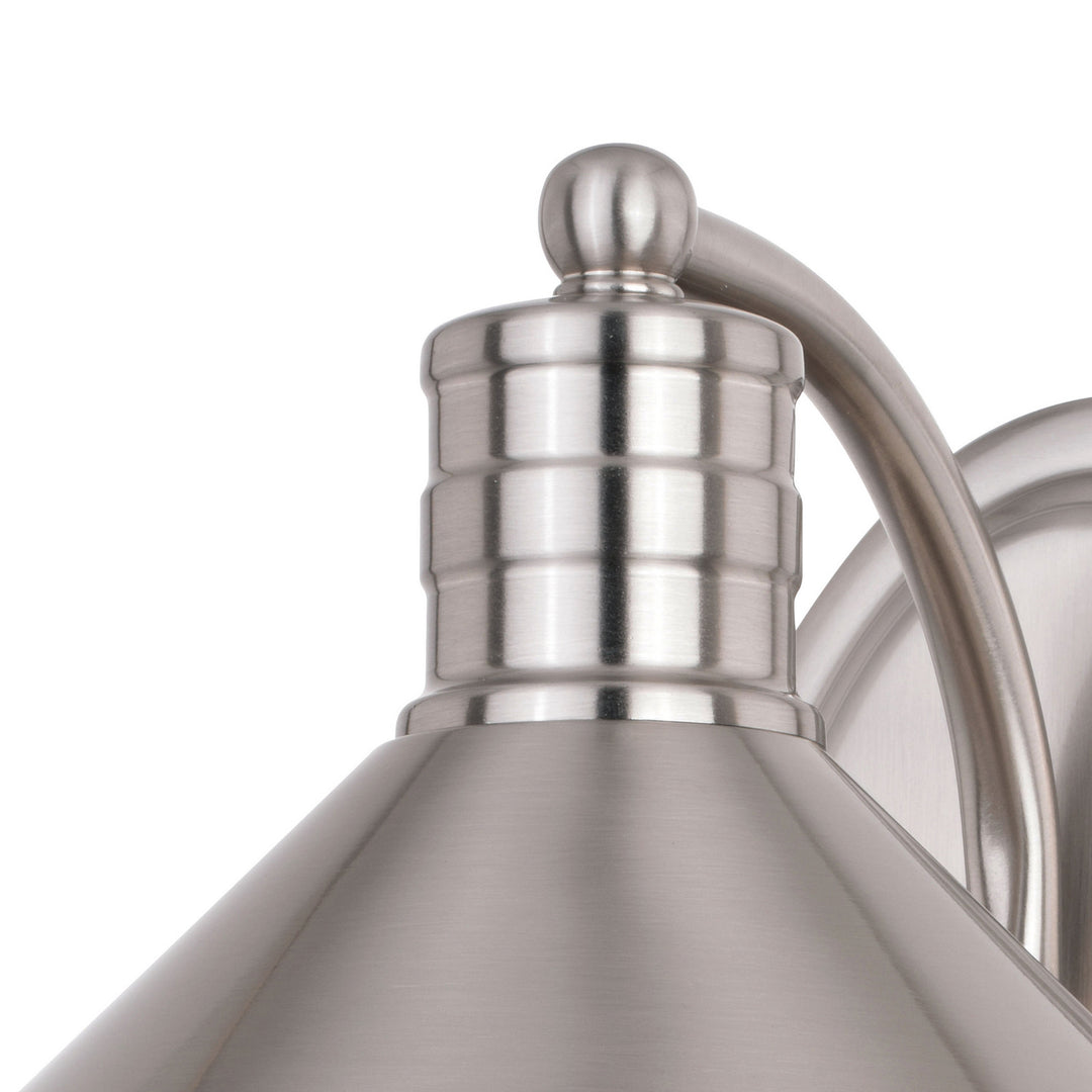 Vaxcel Akron W0375 Wall Light - Satin Nickel and Matte White