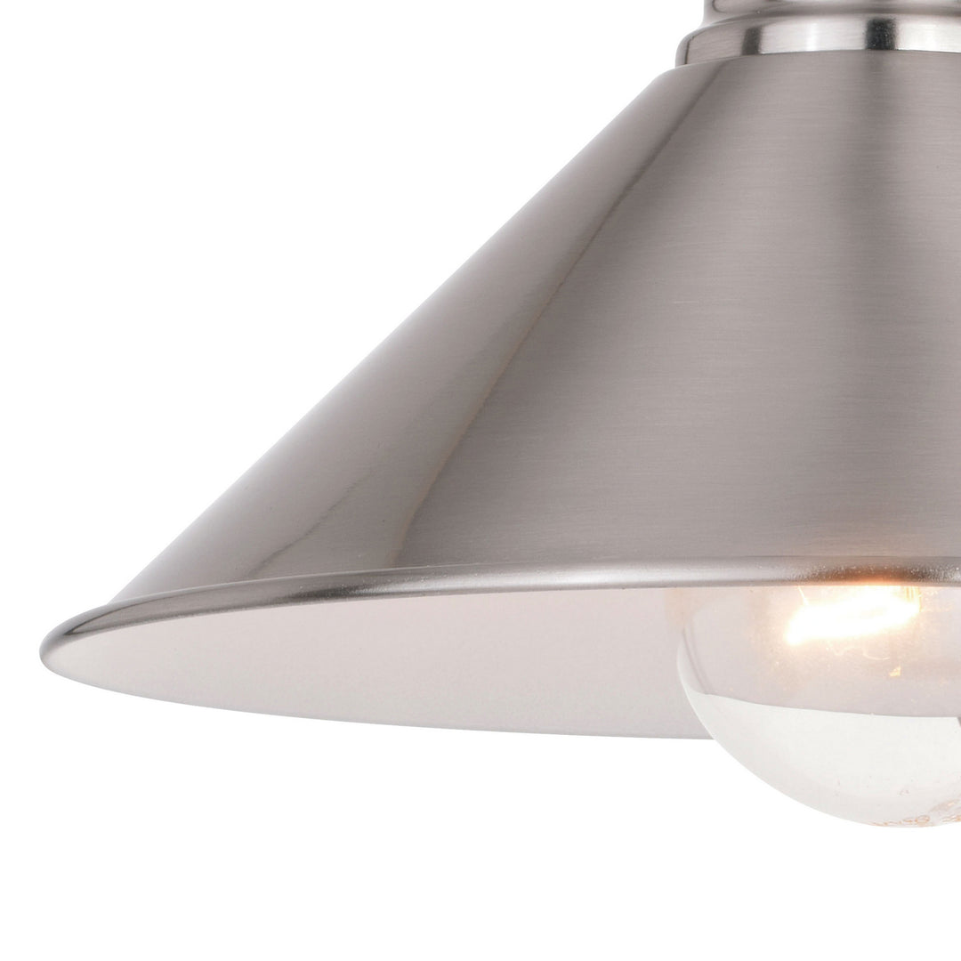 Vaxcel Akron W0375 Wall Light - Satin Nickel and Matte White