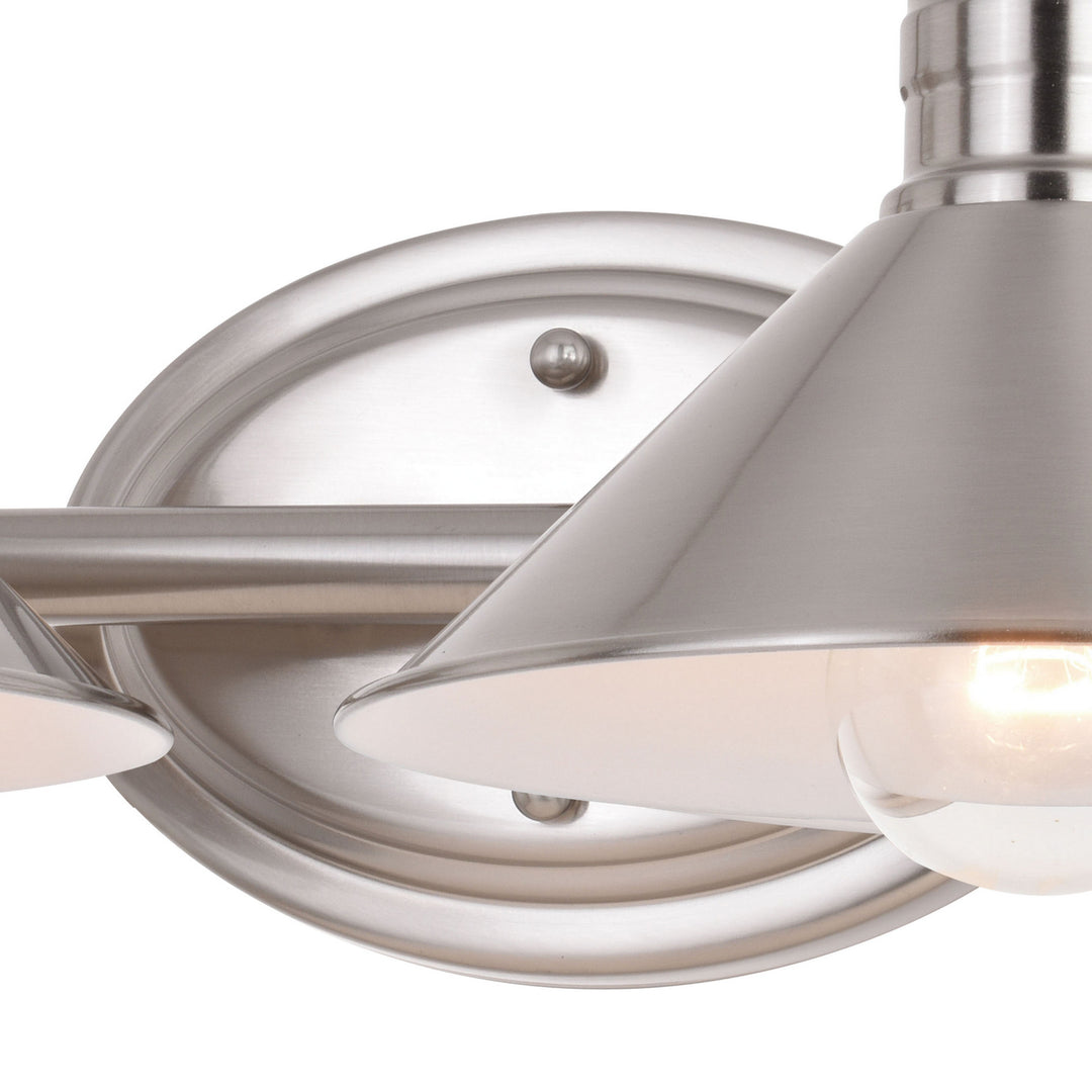 Vaxcel Akron W0376 Bath Vanity Light 18 in. wide - Satin Nickel and Matte White