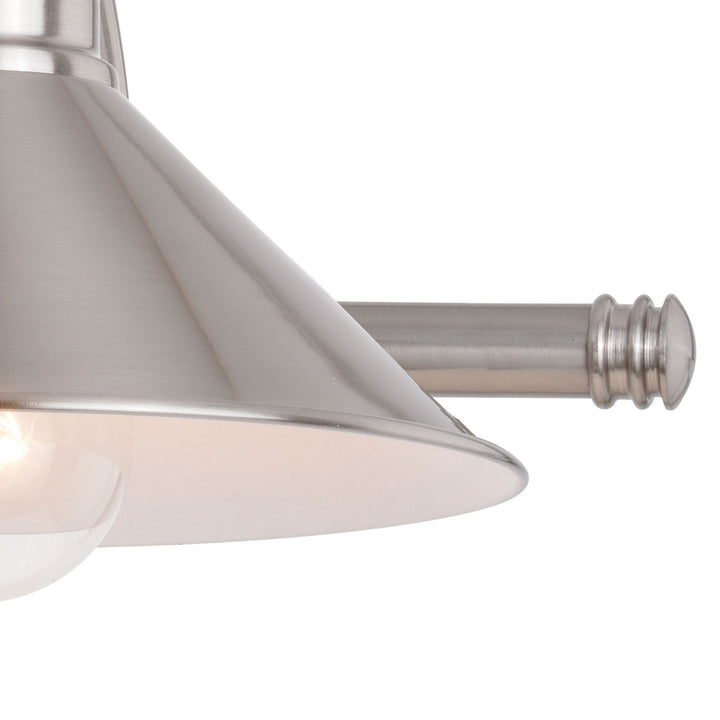 Vaxcel Akron W0376 Bath Vanity Light 18 in. wide - Satin Nickel and Matte White