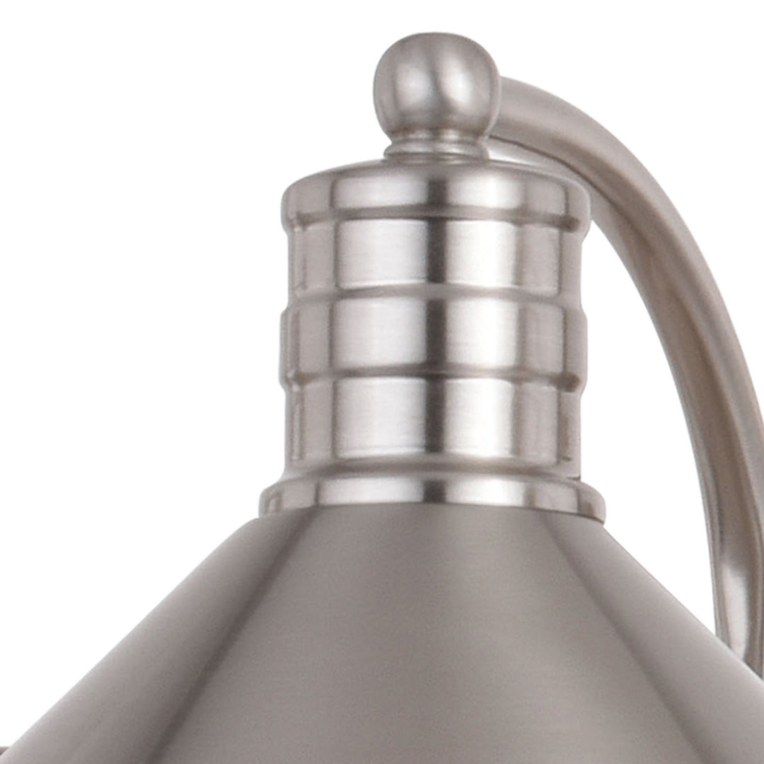 Vaxcel Akron W0378 Bath Vanity Light 38 in. wide - Satin Nickel and Matte White