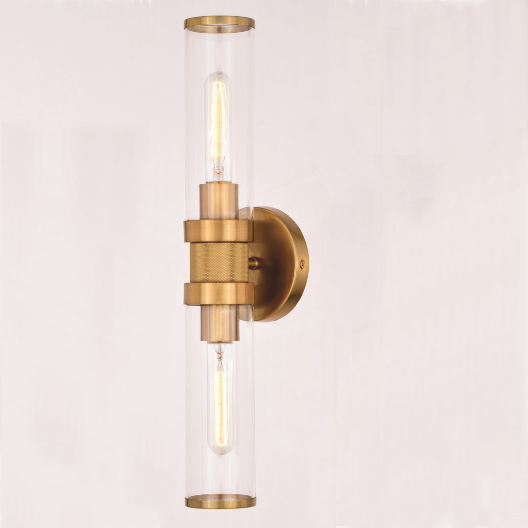 Vaxcel Levitt W0390 Bath Vanity Light 20 in. wide - Satin Brass