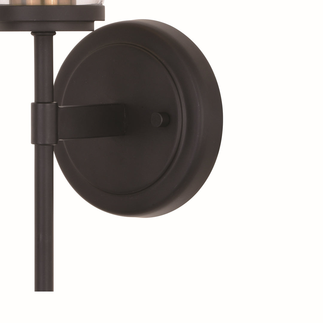 Vaxcel Warren W0391 Wall Light - Matte Black and Brushed Brass