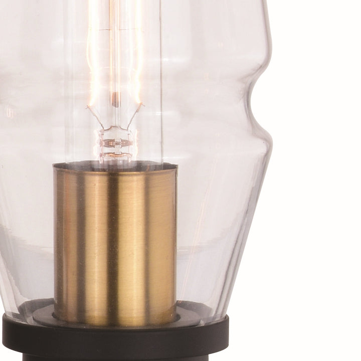 Vaxcel Warren W0393 Bath Vanity Light 22 in. wide - Matte Black and Brushed Brass