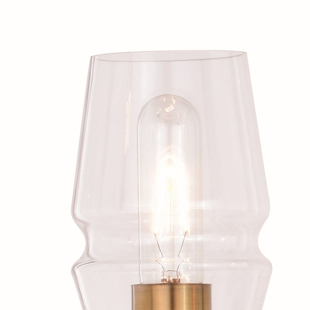 Vaxcel Warren W0394 Bath Vanity Light 30 in. wide - Matte Black and Brushed Brass