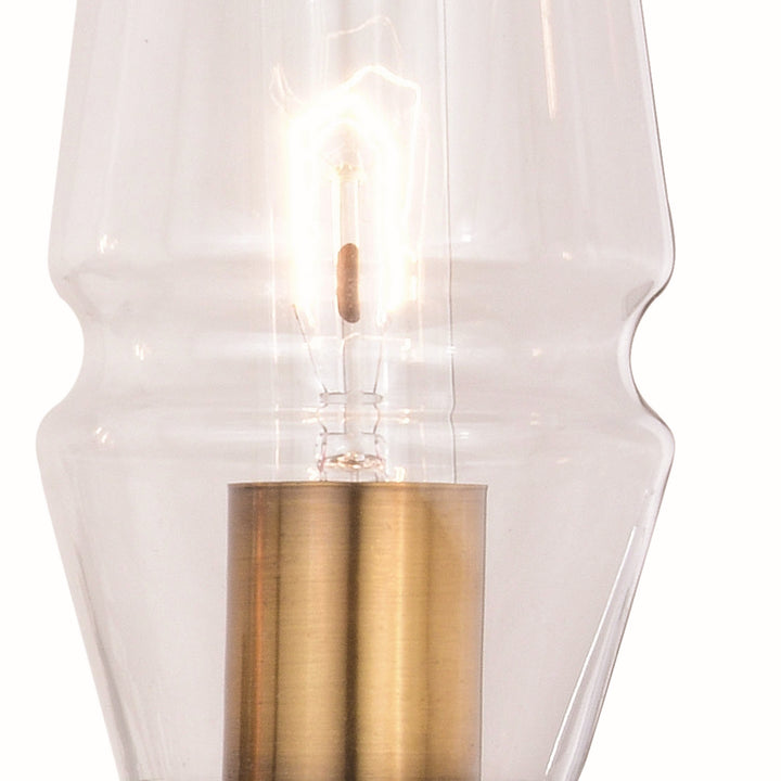 Vaxcel Warren W0394 Bath Vanity Light 30 in. wide - Matte Black and Brushed Brass