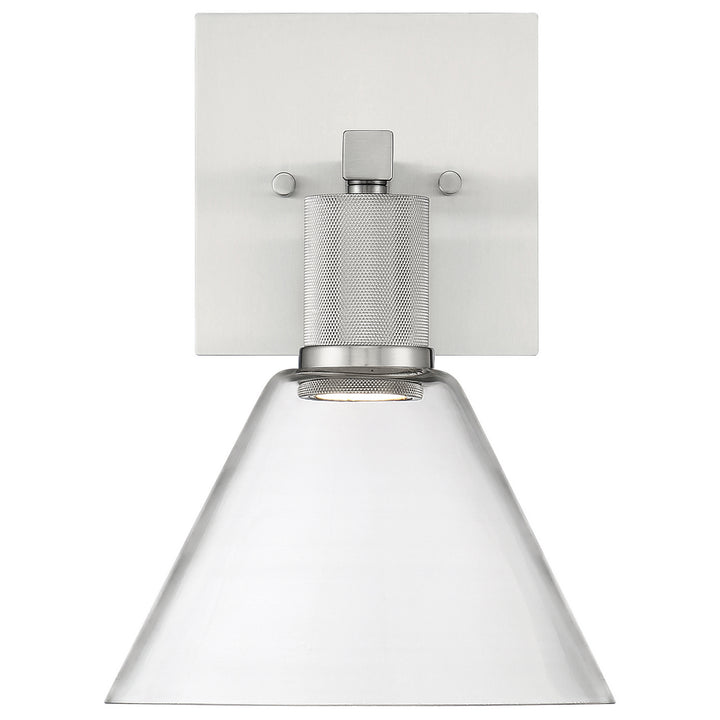 Access Port Nine Martini 63143LEDD-BS/CLR Wall Sconce Light - Brushed Steel