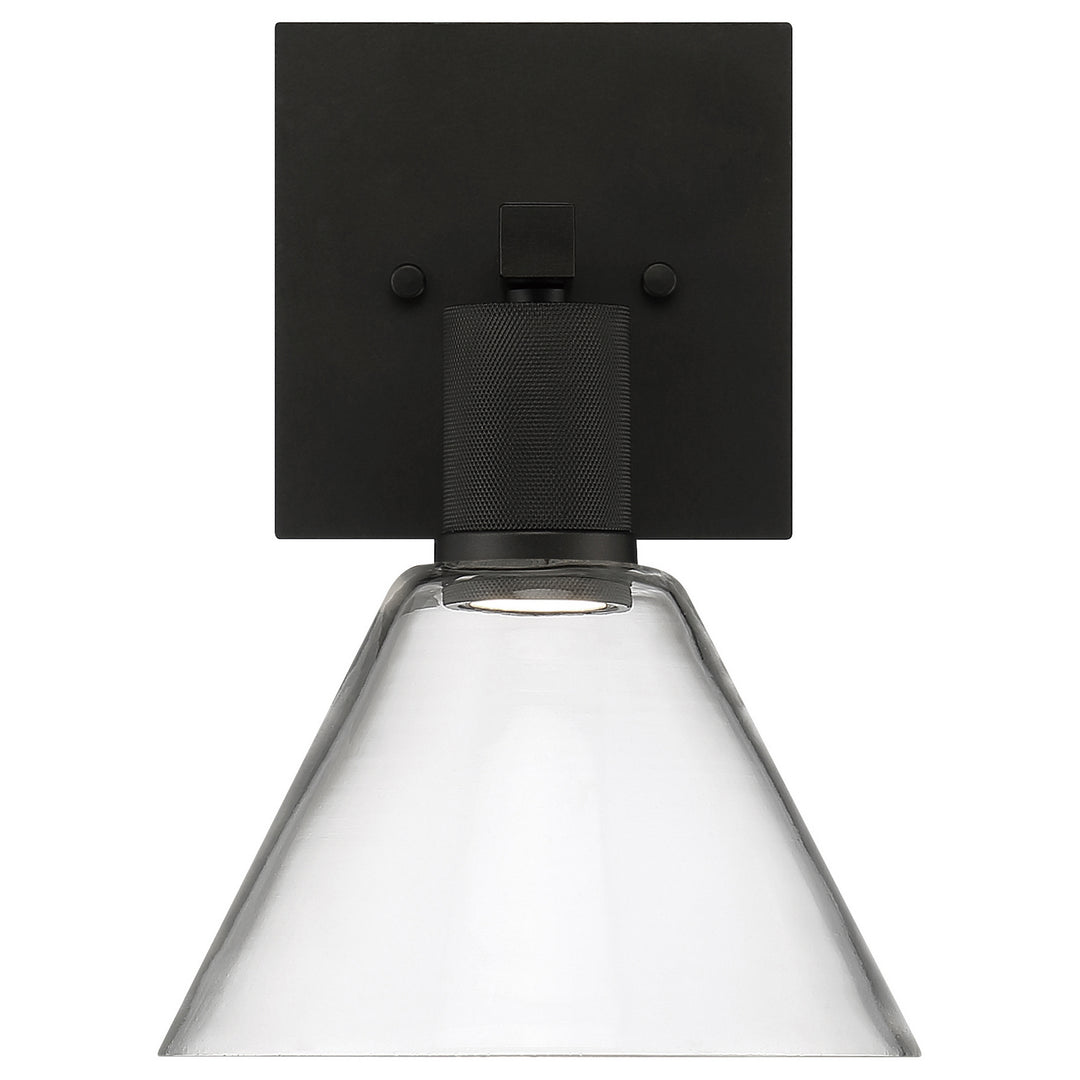 Access Port Nine Martini 63143LEDD-MBL/CLR Wall Sconce Light - Matte Black