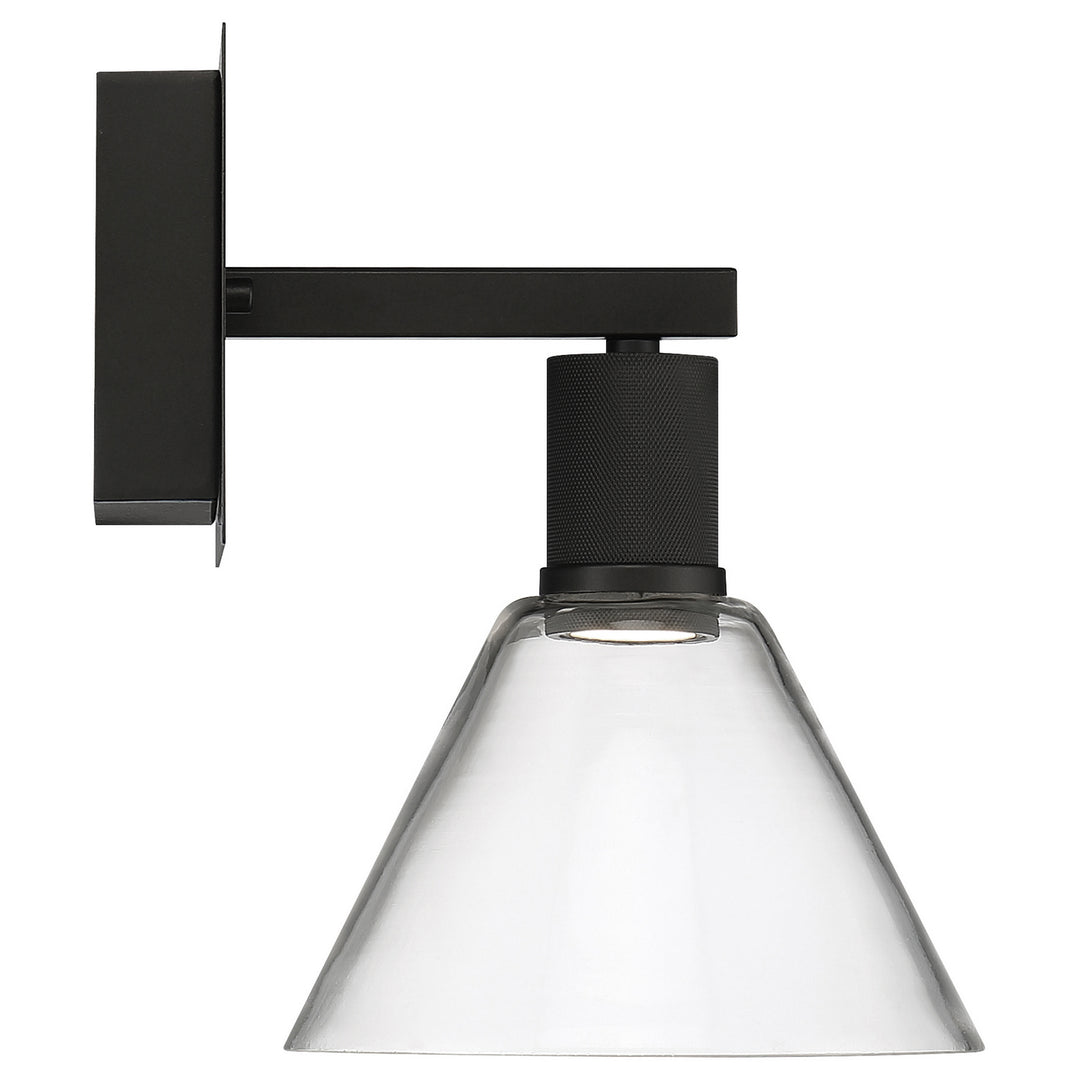 Access Port Nine Martini 63143LEDD-MBL/CLR Wall Sconce Light - Matte Black