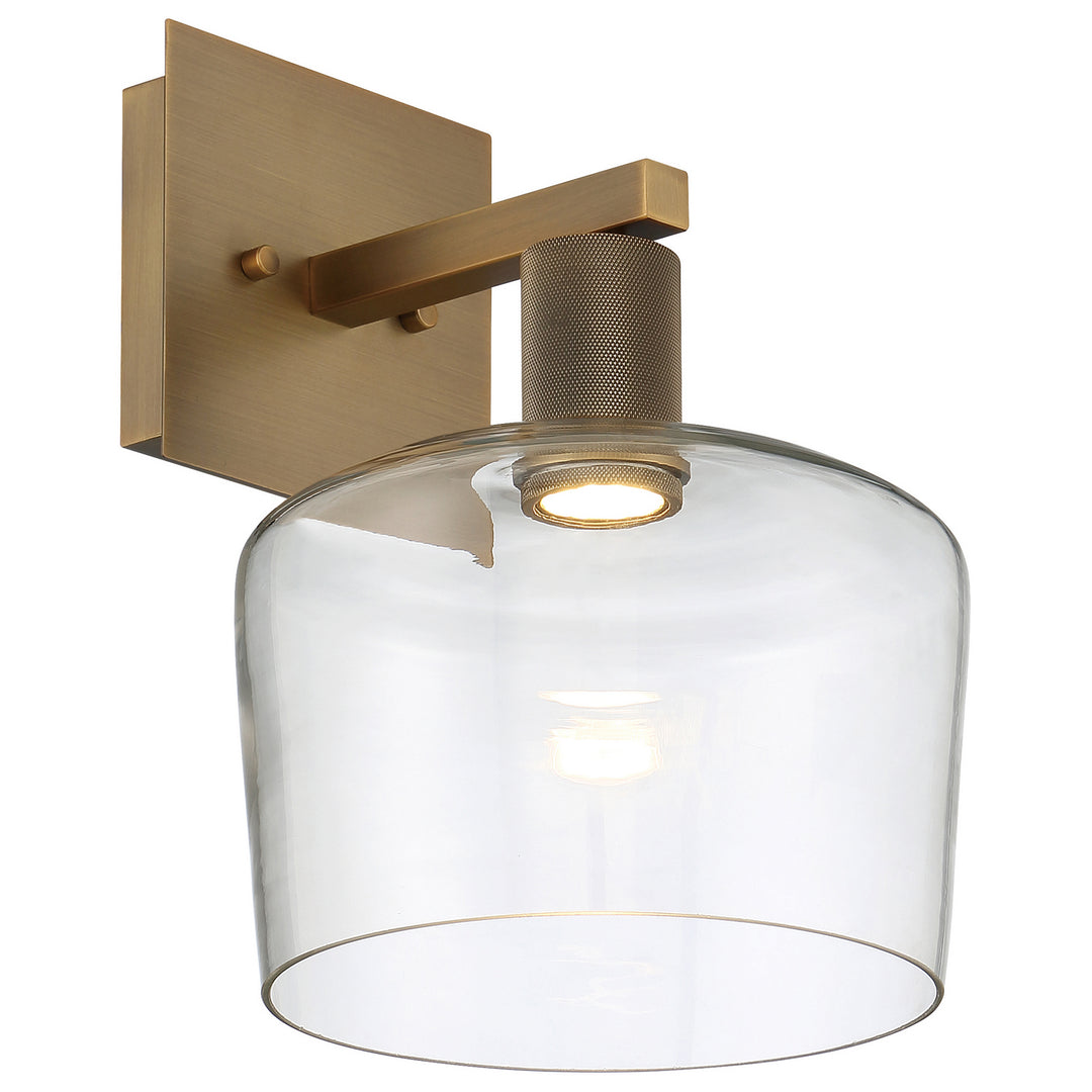 Access Port Nine Chardonnay 63144LEDD-ABB/CLR Wall Sconce Light - Antique Brushed Brass