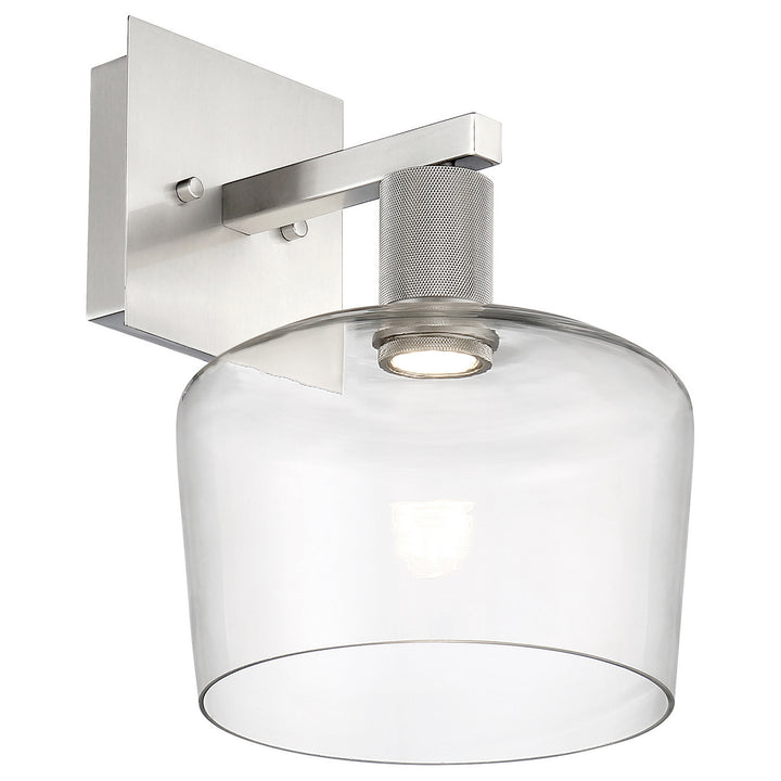 Access Port Nine Chardonnay 63144LEDD-BS/CLR Wall Sconce Light - Brushed Steel