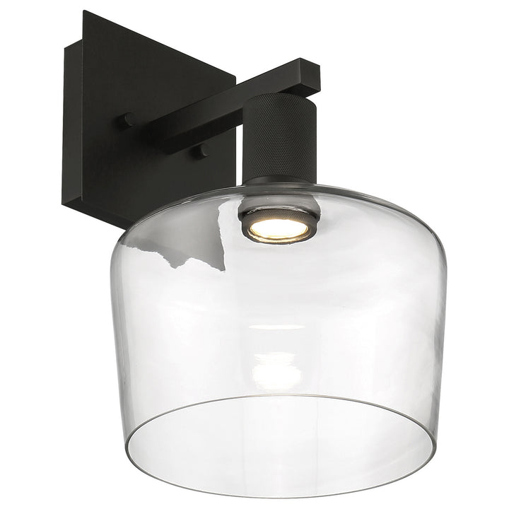 Access Port Nine Chardonnay 63144LEDD-MBL/CLR Wall Sconce Light - Matte Black