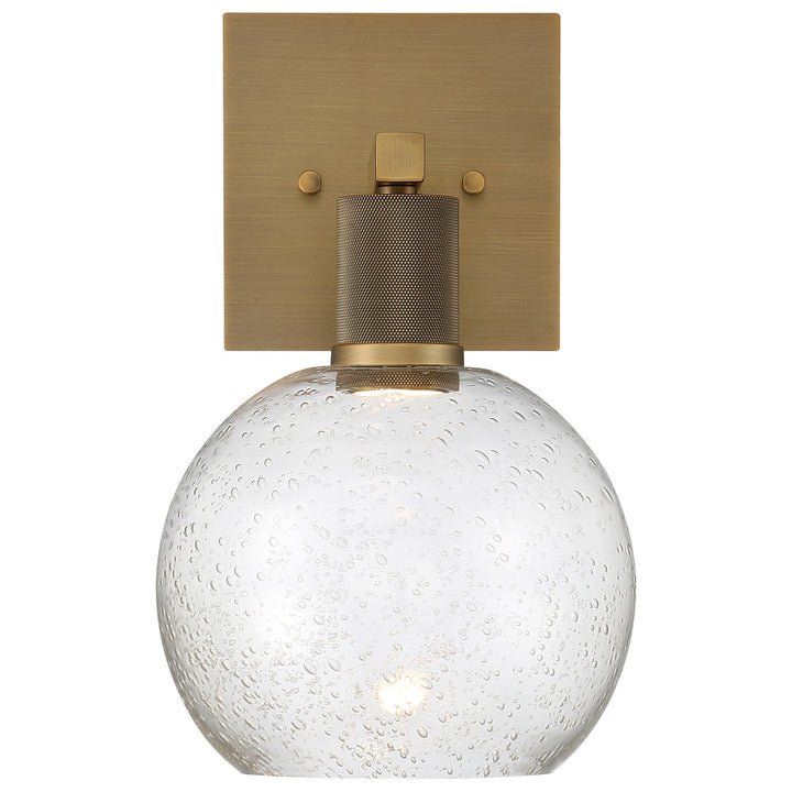 Access Port Nine Burgundy 63145LEDD-ABB/SDG Wall Sconce Light - Antique Brushed Brass