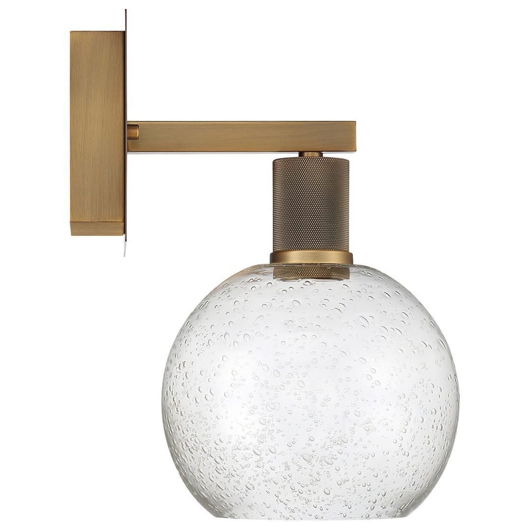 Access Port Nine Burgundy 63145LEDD-ABB/SDG Wall Sconce Light - Antique Brushed Brass