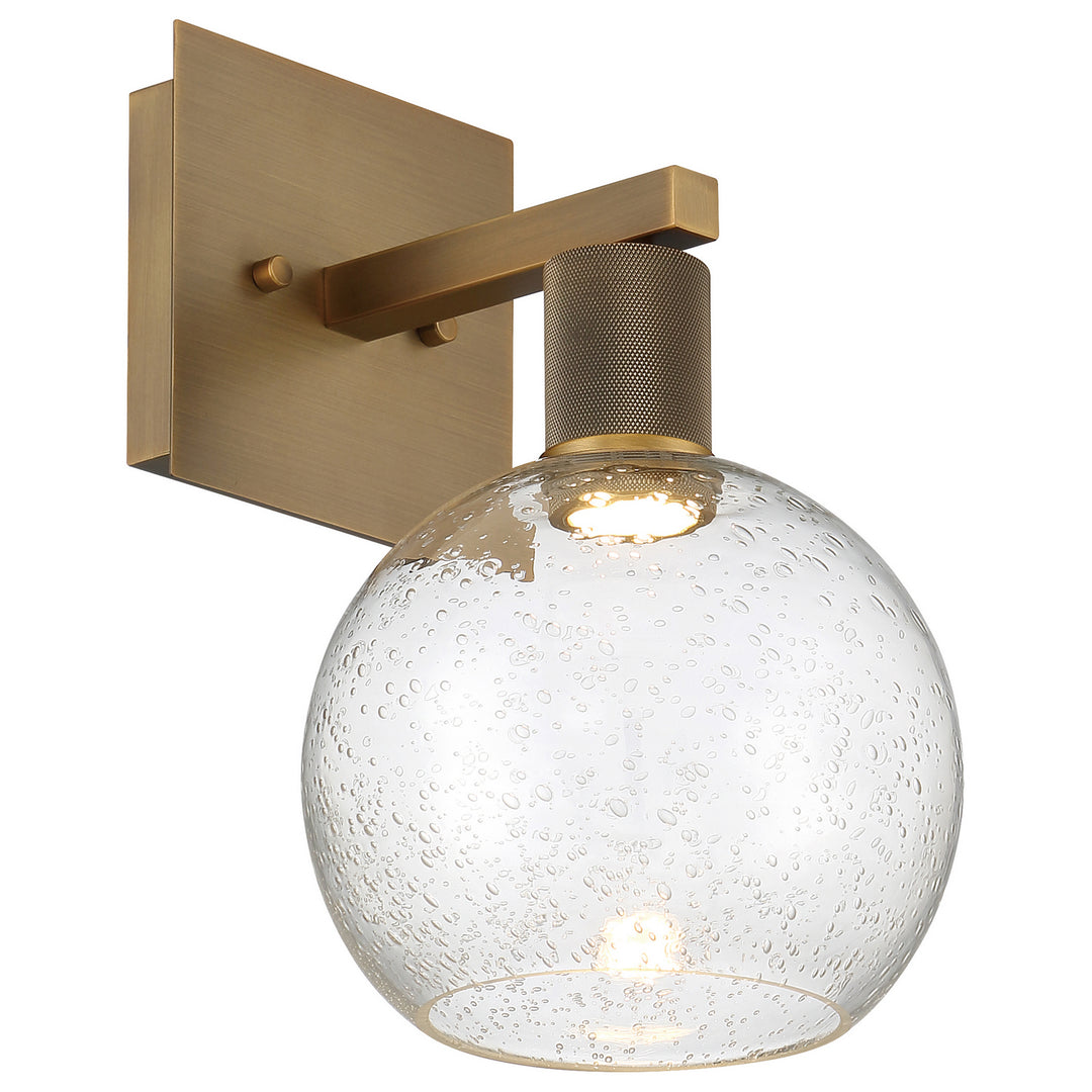 Access Port Nine Burgundy 63145LEDD-ABB/SDG Wall Sconce Light - Antique Brushed Brass