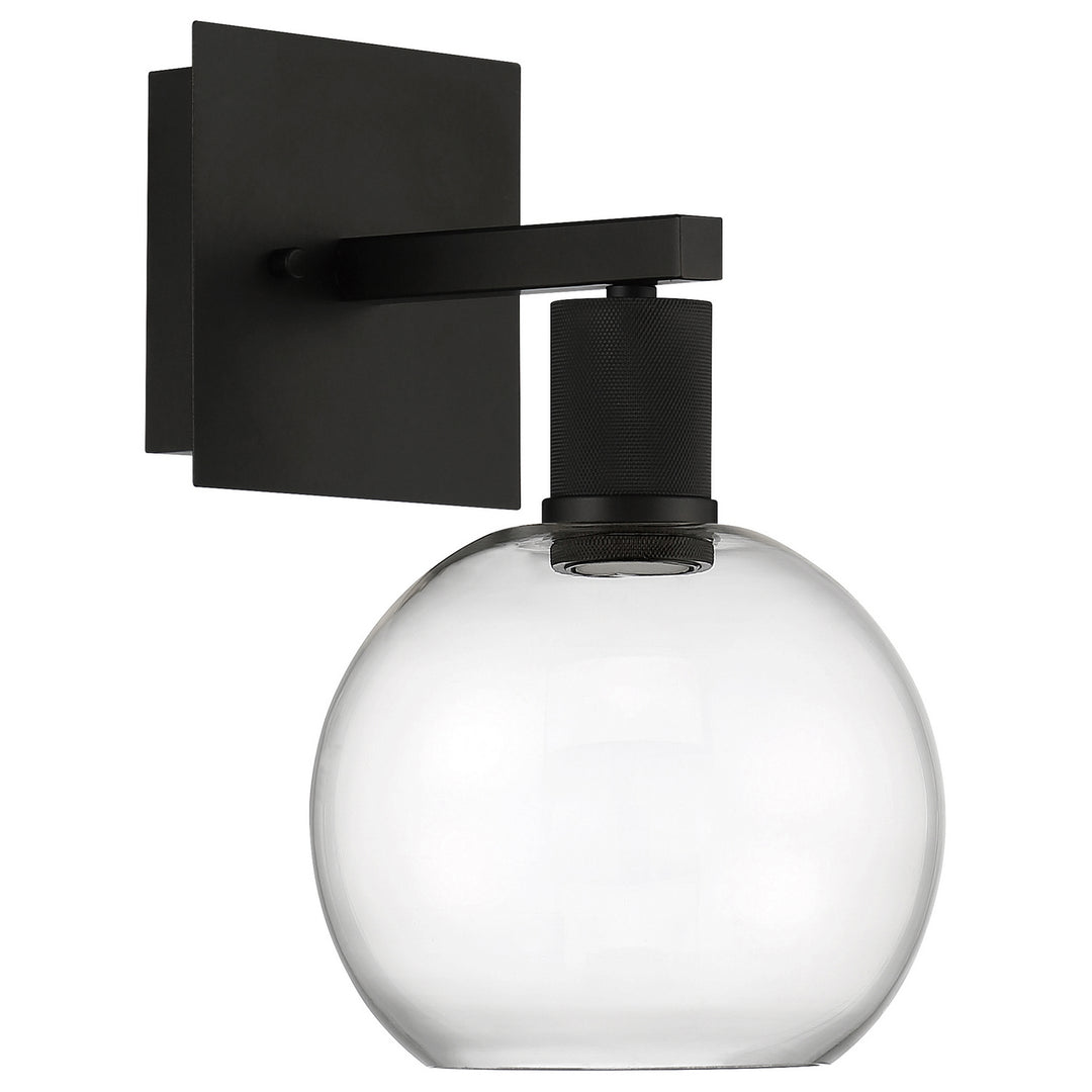 Access Port Nine Burgundy 63145LEDD-MBL/CLR Wall Sconce Light - Matte Black
