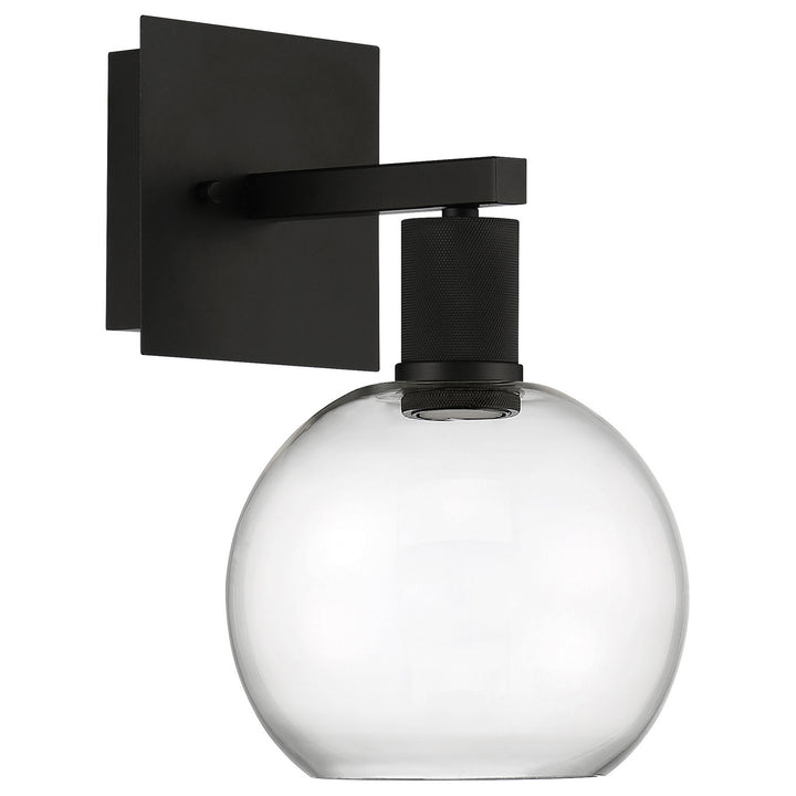 Access Port Nine Burgundy 63145LEDD-MBL/CLR Wall Sconce Light - Matte Black