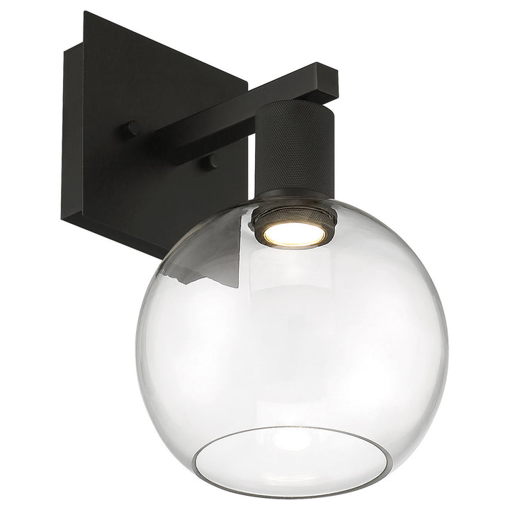 Access Port Nine Burgundy 63145LEDD-MBL/CLR Wall Sconce Light - Matte Black
