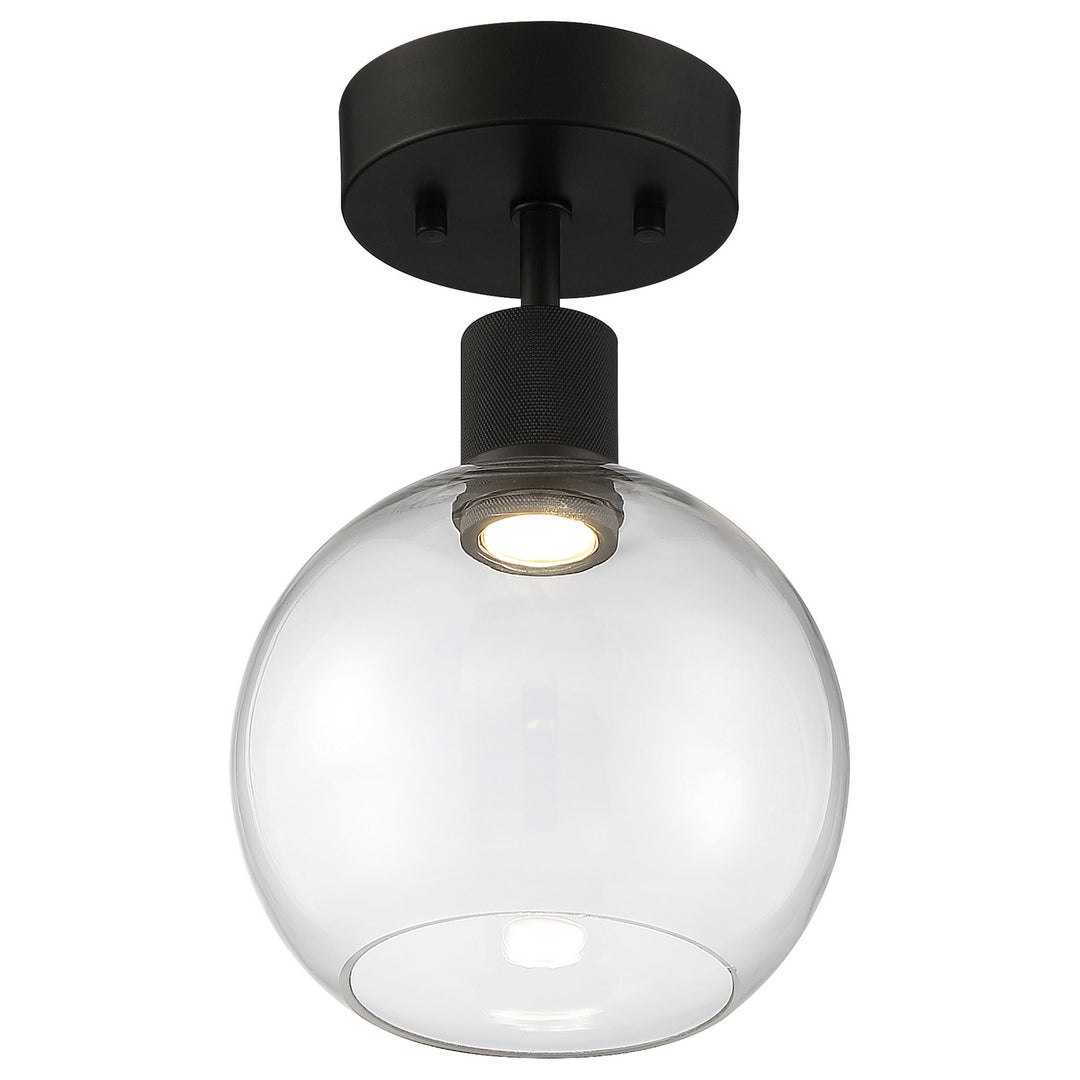 Access Port Nine Burgundy 63148LEDD-MBL/CLR Ceiling Light - Matte Black