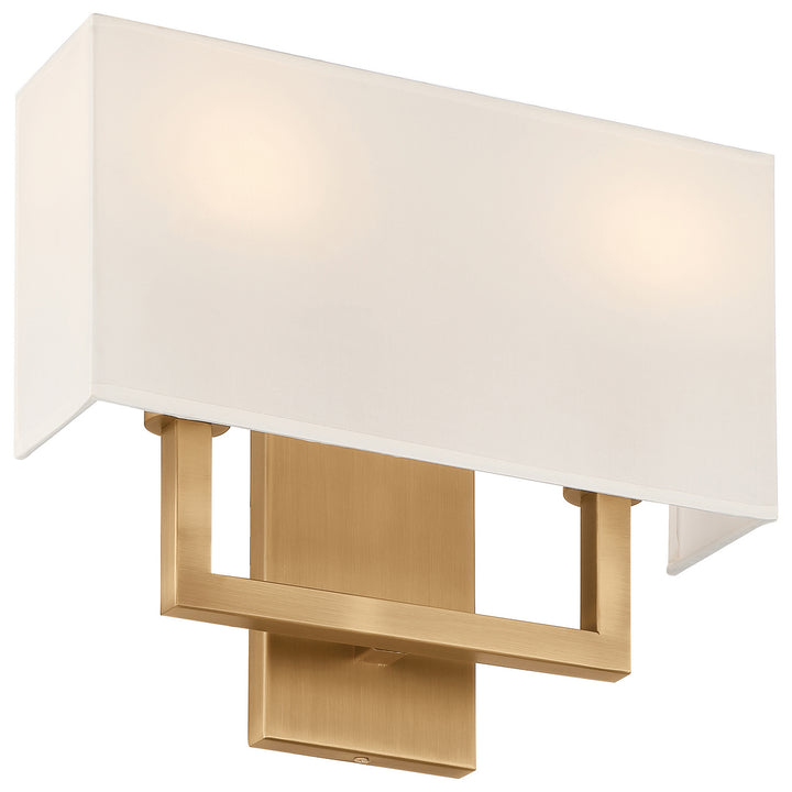 Access Mid Town 64062LEDDLP-ABB/WH Wall Sconce Light - Antique Brushed Brass