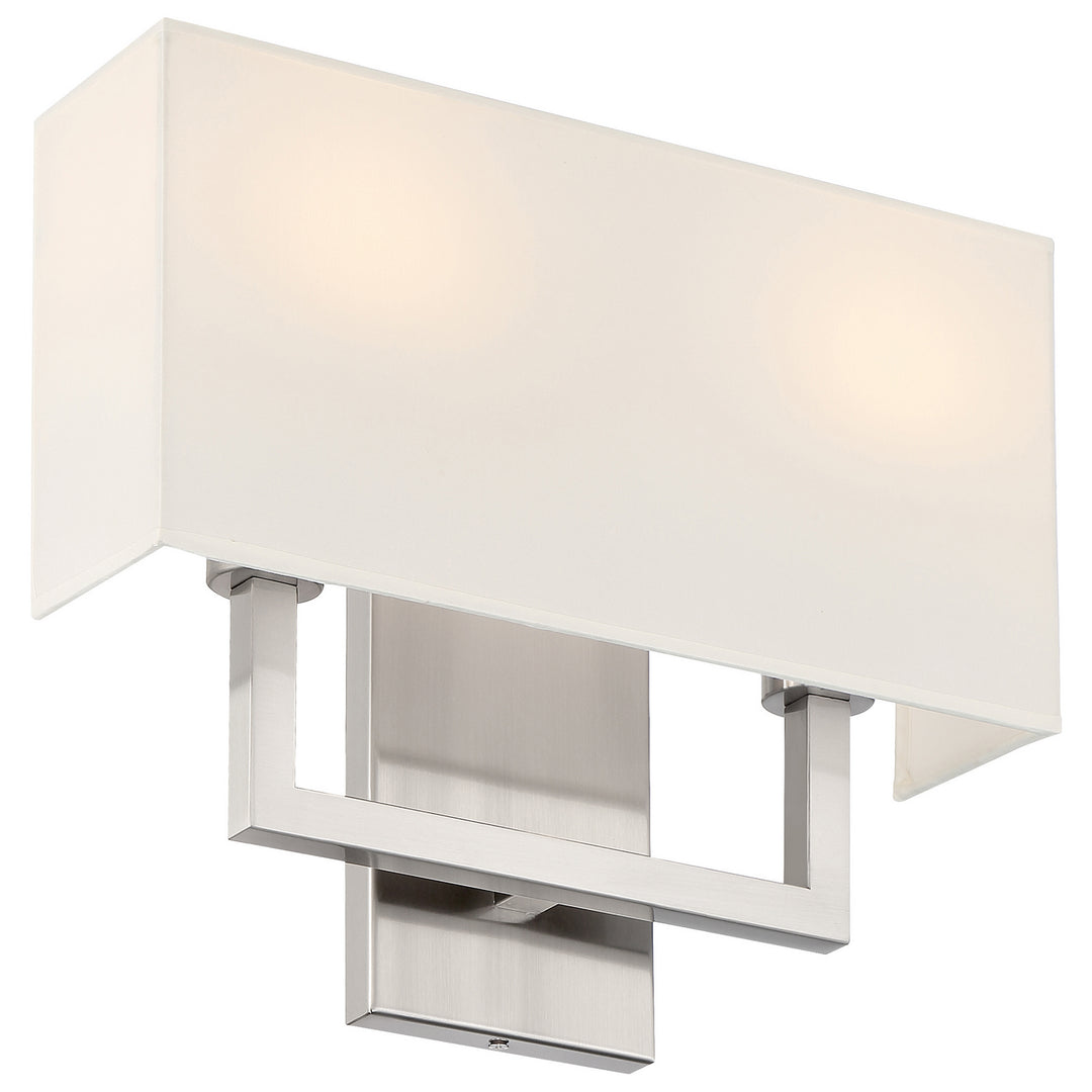 Access Mid Town 64062LEDDLP-BS/WH Wall Sconce Light - Brushed Steel