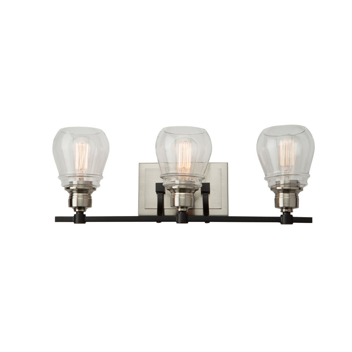 Artcraft Nelson AC11683NB Bath Vanity Light 22 in. wide - Black and Brushed Nickel