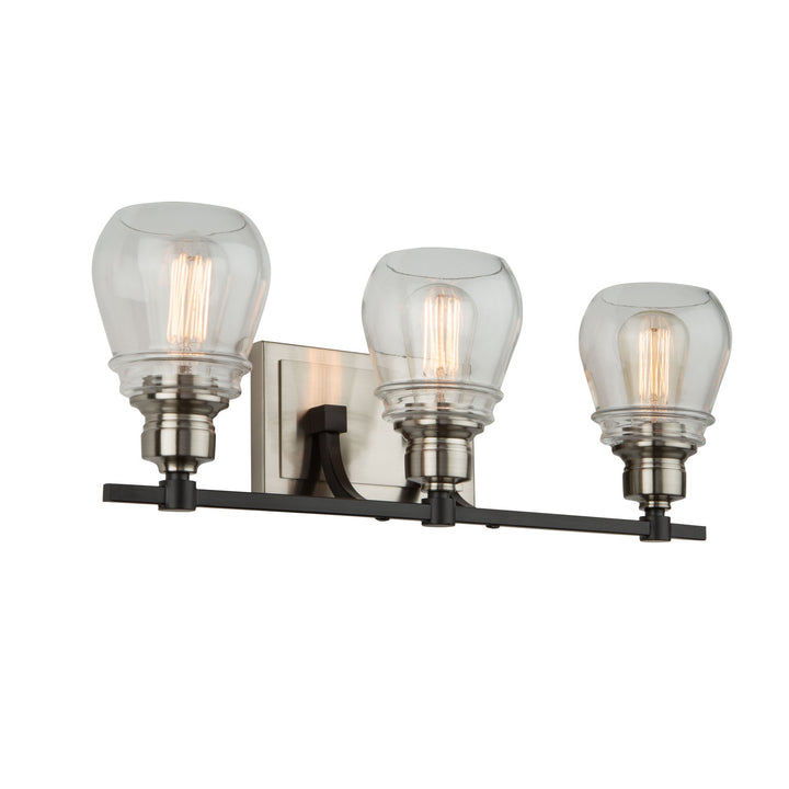 Artcraft Nelson AC11683NB Bath Vanity Light 22 in. wide - Black and Brushed Nickel