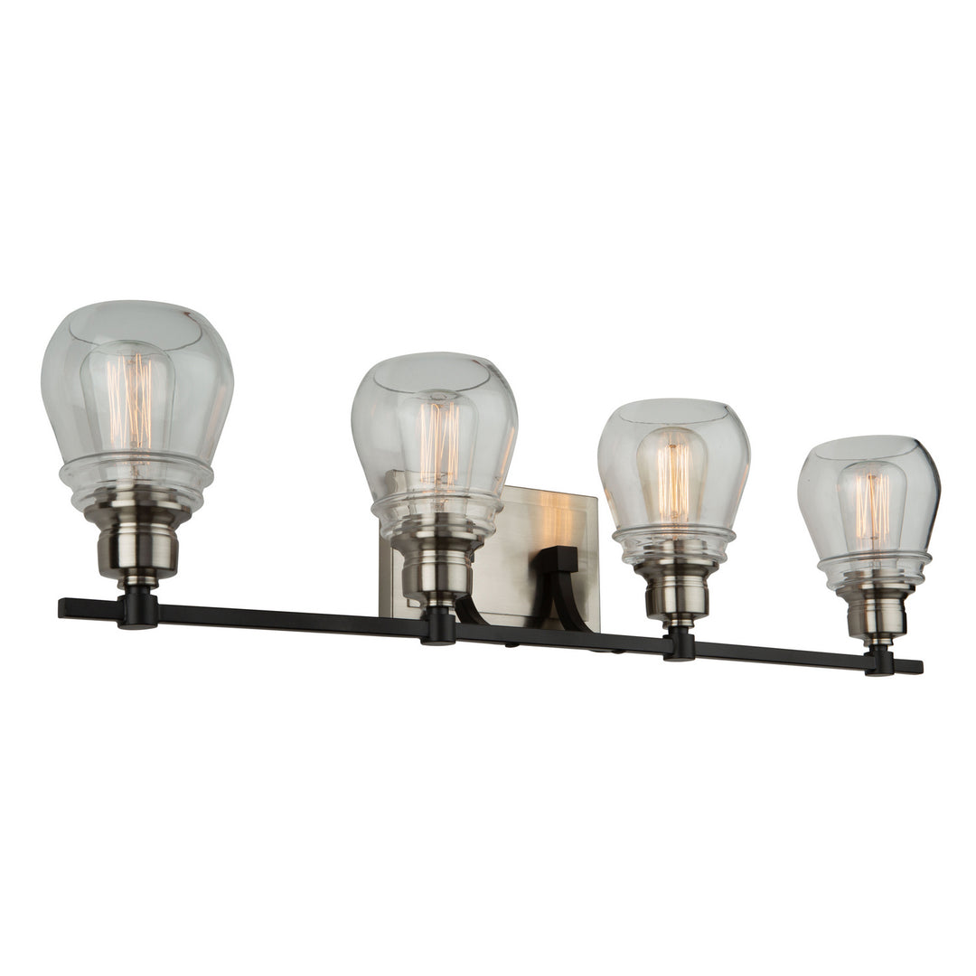 Artcraft Nelson AC11684NB Bath Vanity Light 32 in. wide - Black and Brushed Nickel