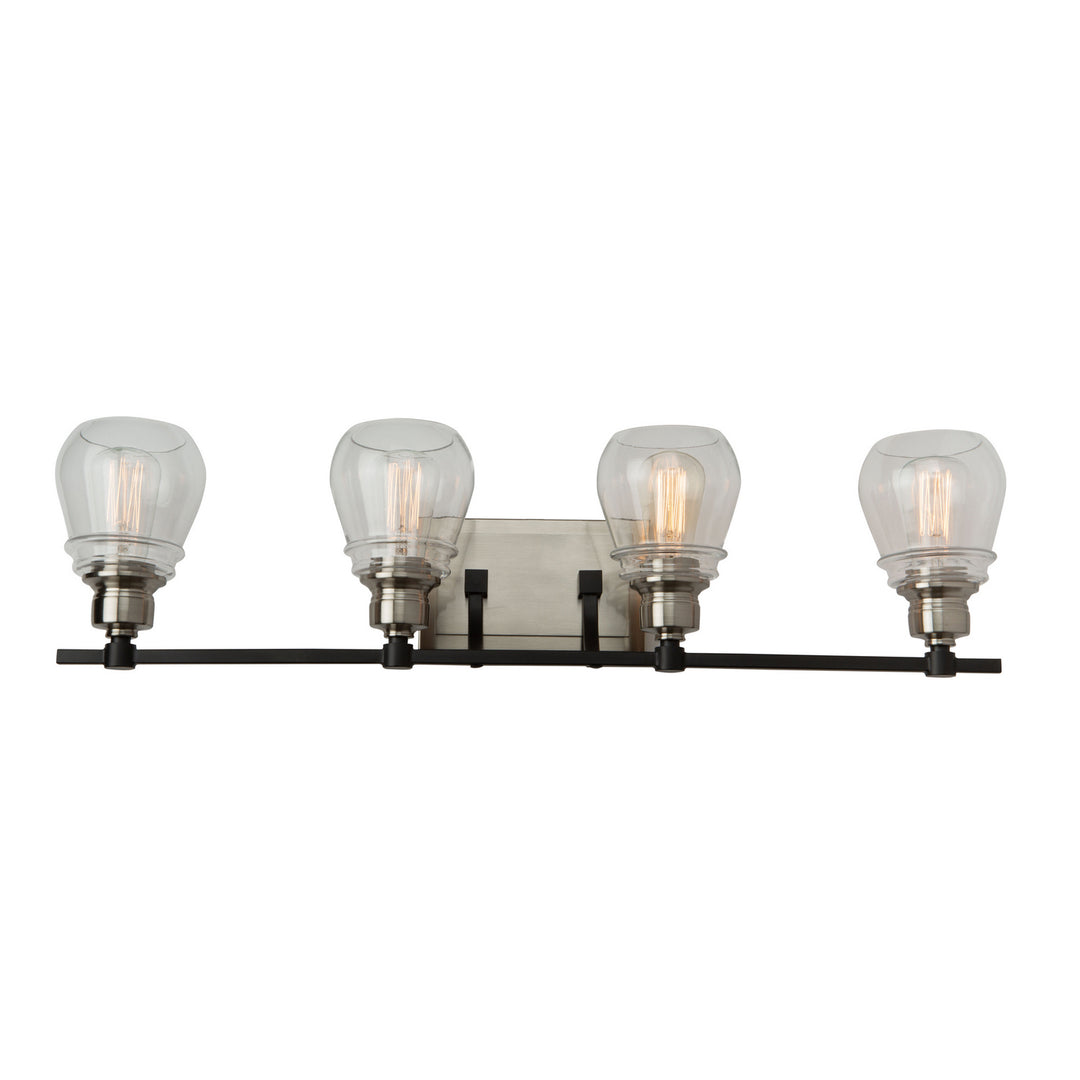 Artcraft Nelson AC11684NB Bath Vanity Light 32 in. wide - Black and Brushed Nickel