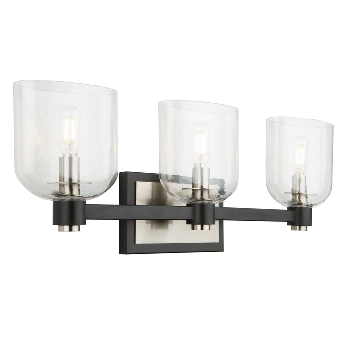 Artcraft Lyndon AC11693NB Bath Vanity Light 25 in. wide - Black and Brushed Nickel