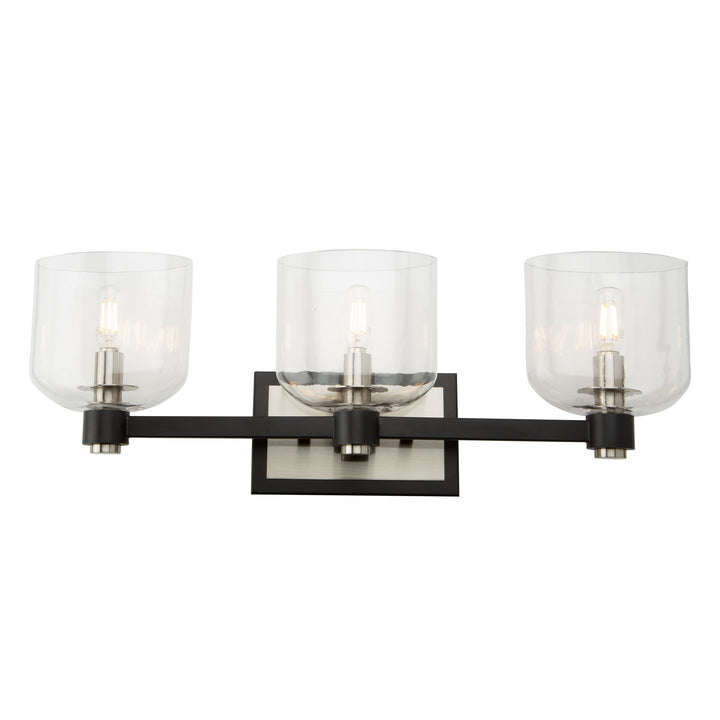 Artcraft Lyndon AC11693NB Bath Vanity Light 25 in. wide - Black and Brushed Nickel