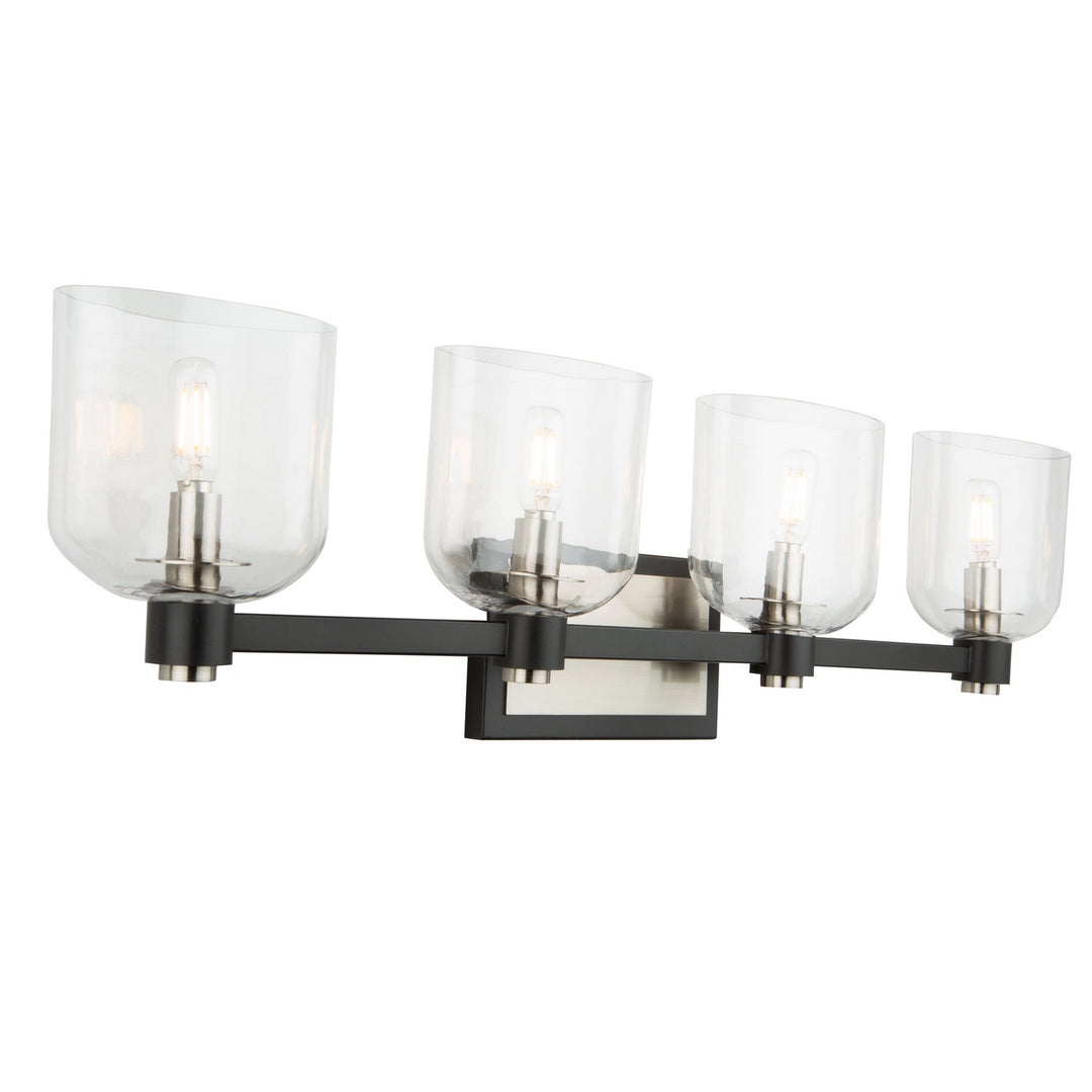 Artcraft Lyndon AC11694NB Bath Vanity Light 32 in. wide - Black and Brushed Nickel