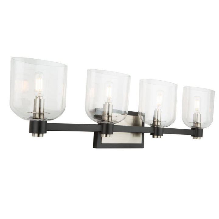Artcraft Lyndon AC11694NB Bath Vanity Light 32 in. wide - Black and Brushed Nickel