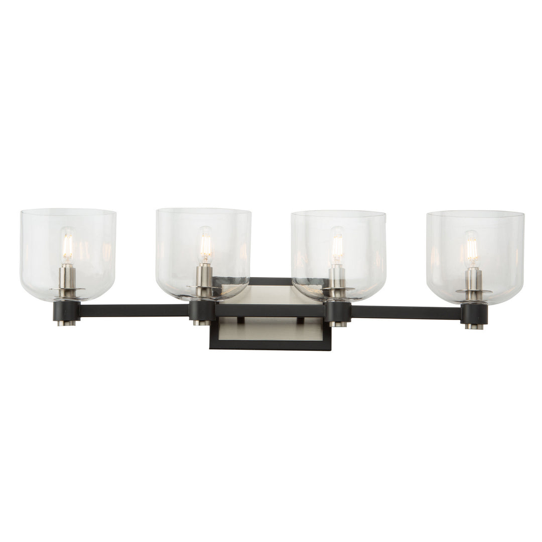 Artcraft Lyndon AC11694NB Bath Vanity Light 32 in. wide - Black and Brushed Nickel