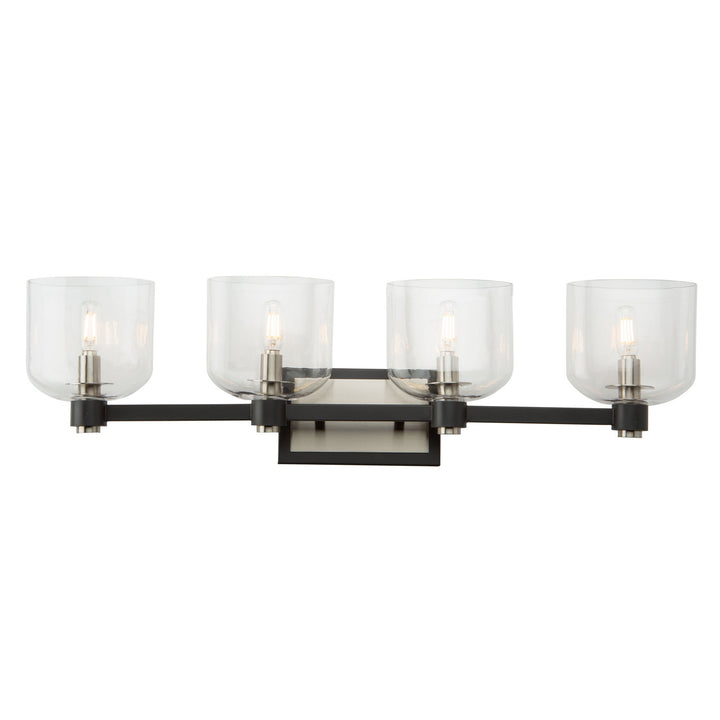 Artcraft Lyndon AC11694NB Bath Vanity Light 32 in. wide - Black and Brushed Nickel