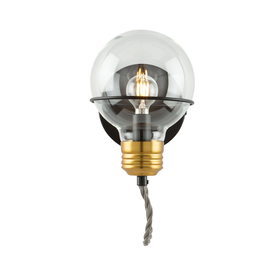 Artcraft Martina AC11721BK Wall Light - Black and Brushed Brass