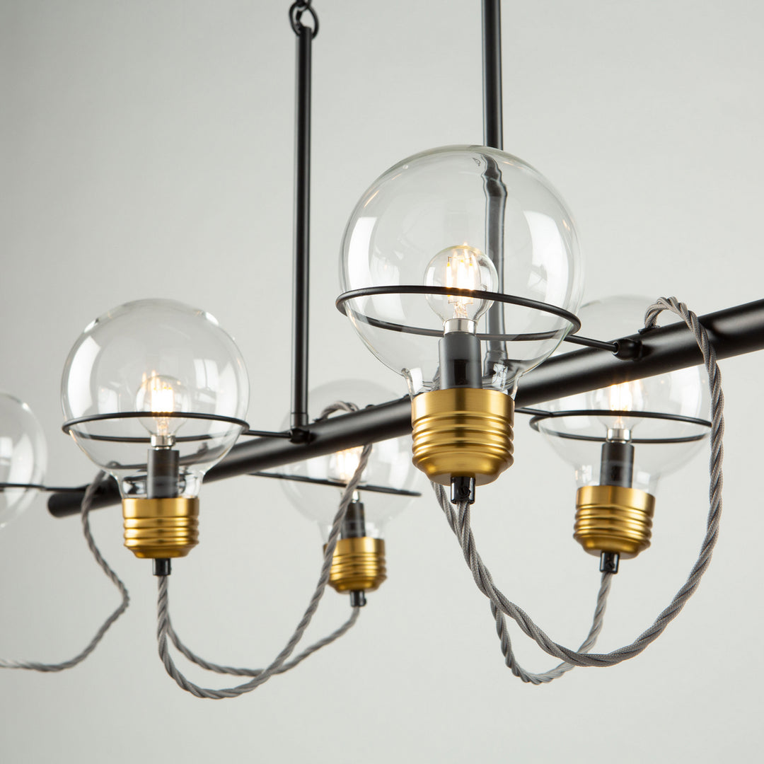 Artcraft Martina AC11726BK Pendant Light - Black and Brushed Brass