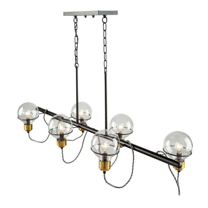Artcraft Martina AC11726BK Pendant Light - Black and Brushed Brass