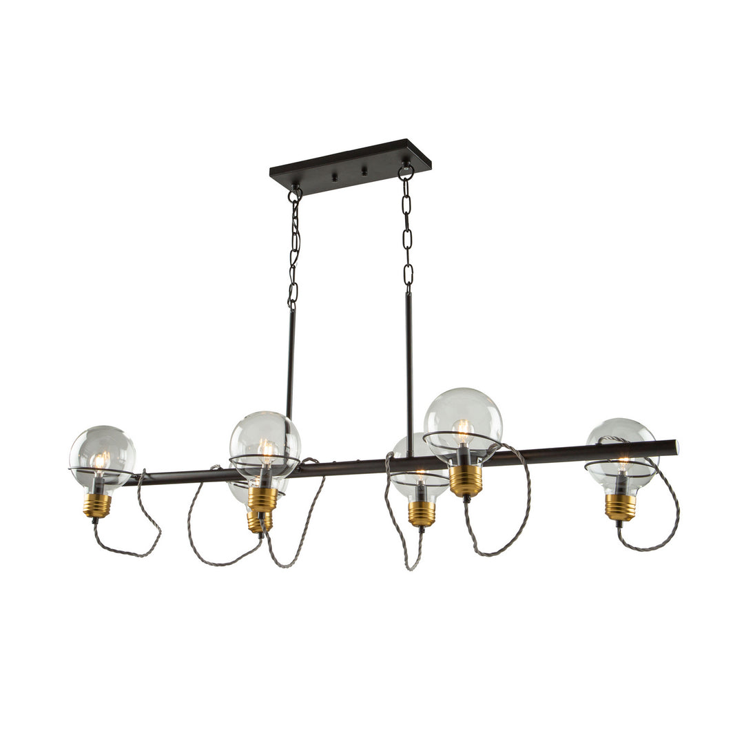 Artcraft Martina AC11726BK Pendant Light - Black and Brushed Brass