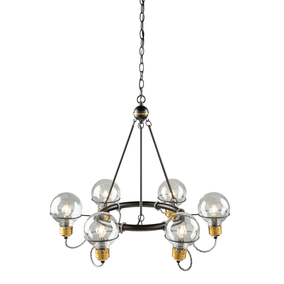 Artcraft Martina AC11727BK Chandelier Light - Black and Brushed Brass