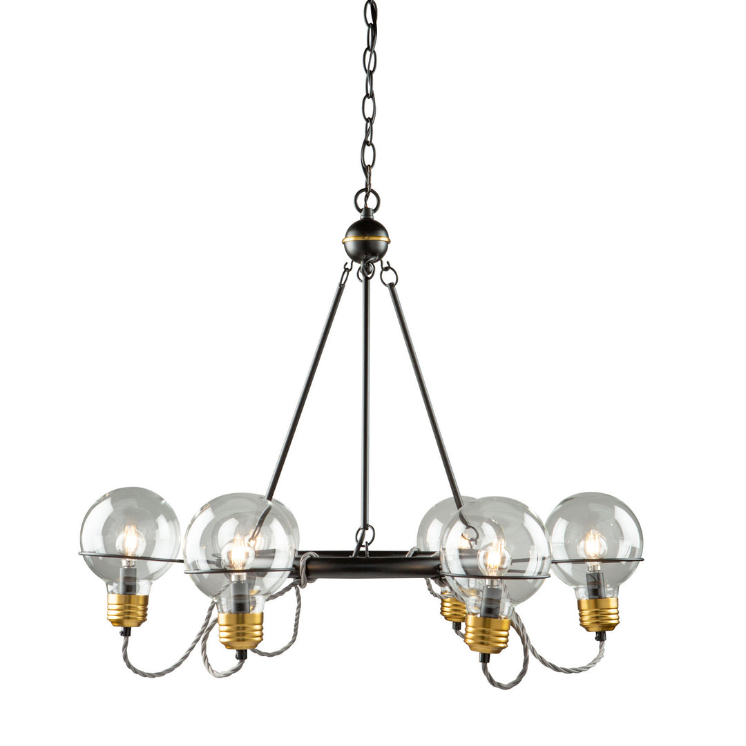 Artcraft Martina AC11727BK Chandelier Light - Black and Brushed Brass