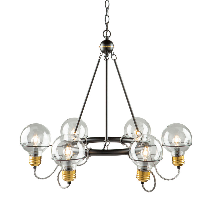 Artcraft Martina AC11727BK Chandelier Light - Black and Brushed Brass