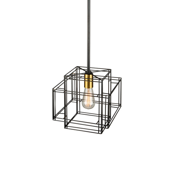 Artcraft Artisan AC11731BK Pendant Light - Black and Brushed Brass