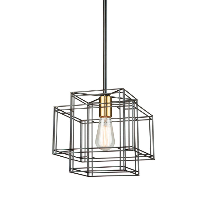 Artcraft Artisan AC11731BK Pendant Light - Black and Brushed Brass