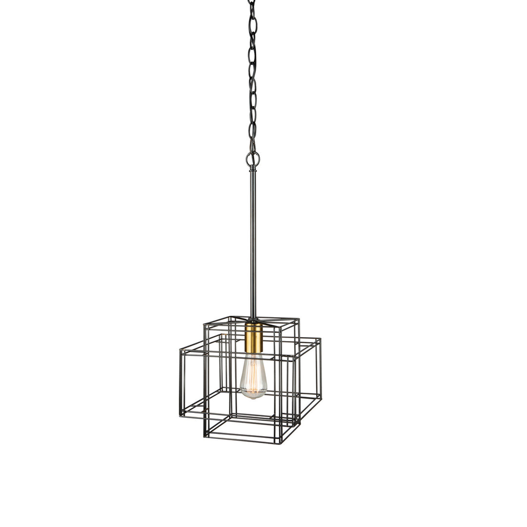 Artcraft Artisan AC11731BK Pendant Light - Black and Brushed Brass